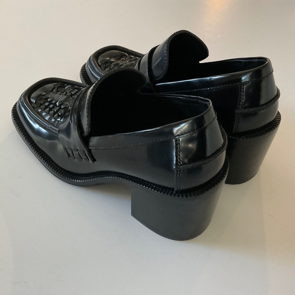 JEFFREY CAMPBELL Sims Chunky Stacked Block Heeled Loafer Size 7 - Picture 4 of 11